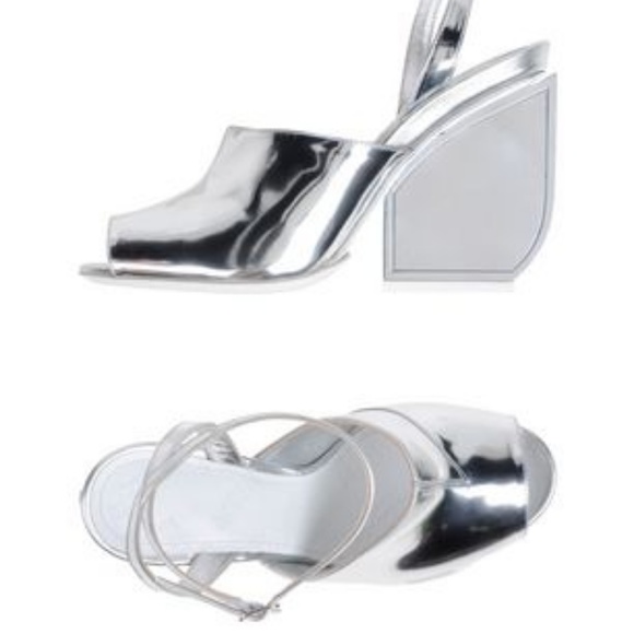 maison margiela shoes silver